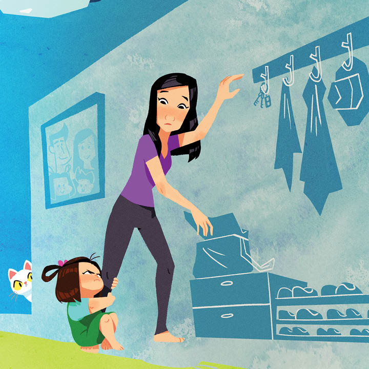 Parent and toddler connecting during a big feelings moment